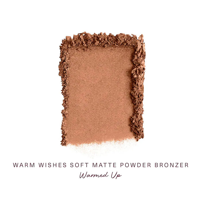 Rare Beauty by Selena Gomez 
Warm Wishes Soft Matte Powder Bronzer Color: Warmed Up - light brown with neutral warm undertone