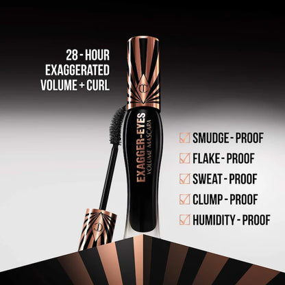 Charlotte Tilbury 
Exagger-eyes Volumizing and Curling Mascara Color: Exagger-black - black