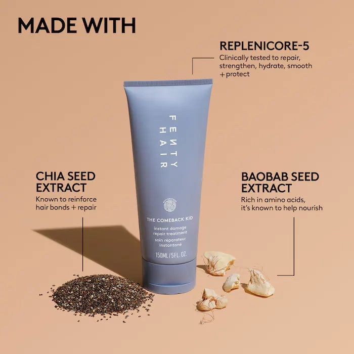 Fenty Hair
The Comeback Kid Instant Damage Repair Treatment Size:150ml