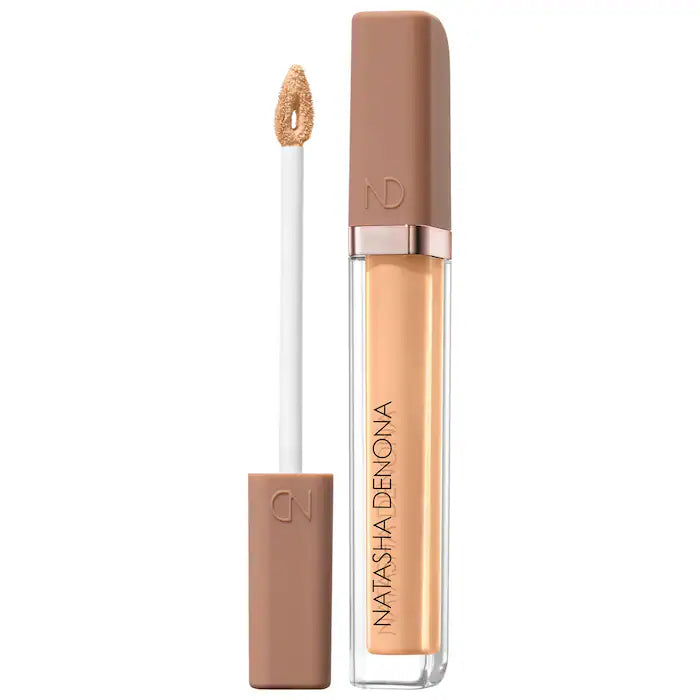 NATASHA DENONA 
Hy-Glam Brightening & Hydrating Medium to Full Coverage Crease Proof Serum Concealer Color: YP5 - light yellow
