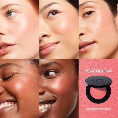 Saie 
Glow Sculpt Multi-Use Cream Highlighting Blush Color: Peachglow - warm pinky peach