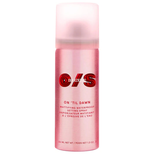 ONE/SIZE by Patrick Starrr 
Mini On 'Til Dawn Mattifying Waterproof Setting Spray Size 46ml
