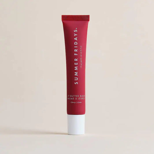 Summer Fridays 
Lip Butter Balm for Hydration & Shine Color: Cherry - sheer cherry red