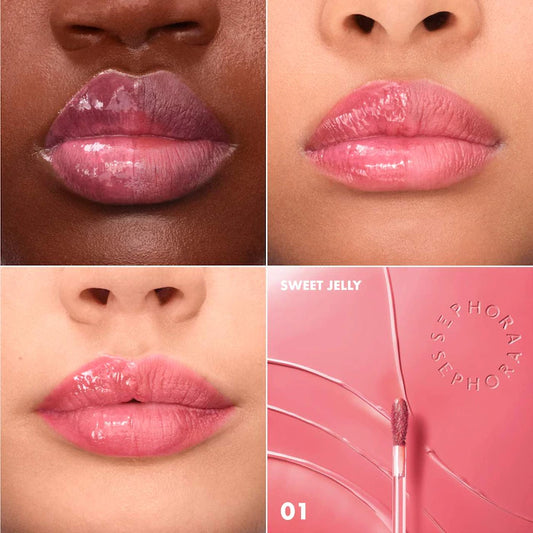 SEPHORA COLLECTION 
Totally Juicy Lip Tint Color: 01 Sweet Jelly - dusty nude pink