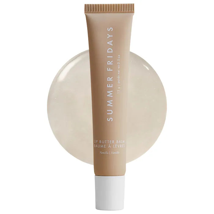 Summer Fridays 
Lip Butter Balm Treatment for Hydration + Nourishing Shine Color: Vanilla - sheer clear