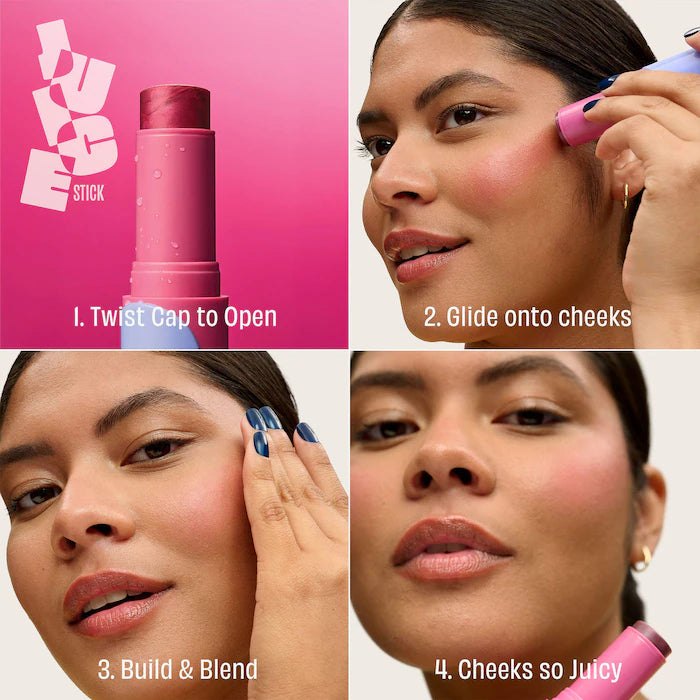 Benefit Cosmetics 
Juice Stick Dewy Gel-Cream Blush Color: Figgie - cool purple-pink