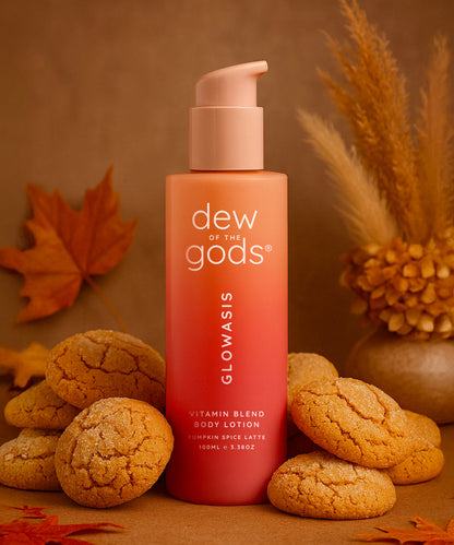 DEW OF THE GODS
Glowasis Vitamin Blend Body Lotion in Pumpkin Sugar Cookie 100ml