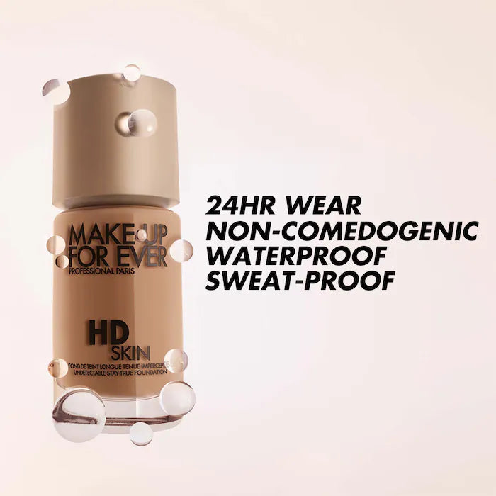 MAKE UP FOR EVER 
HD Skin Waterproof Natural Matte Foundation Color: 1N10 Ivory - for fair to light skin tones with neutral undertones