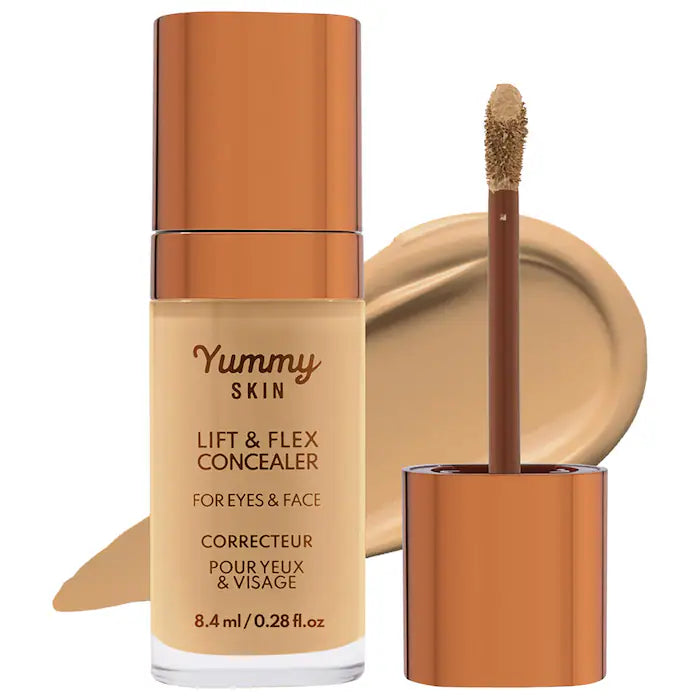 Danessa Myricks Beauty 
Yummy Skin Lift & Flex Hydrating Concealer With Hyaluronic Acid & Caffeine Color: 8 - medium with golden olive undertones