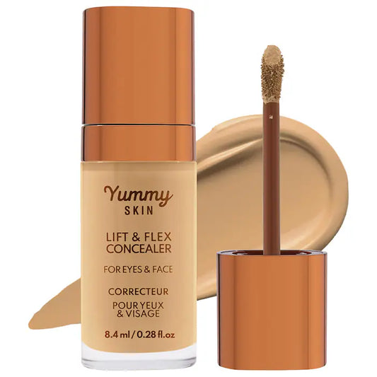 Danessa Myricks Beauty 
Yummy Skin Lift & Flex Hydrating Concealer With Hyaluronic Acid & Caffeine Color: 8 - medium with golden olive undertones