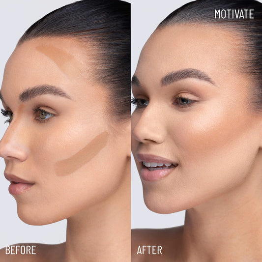 LYS Beauty 
No Limits Cream Bronzer and Contour Stick Color: Motivate - warm golden undertone, natural finish for light skin tones