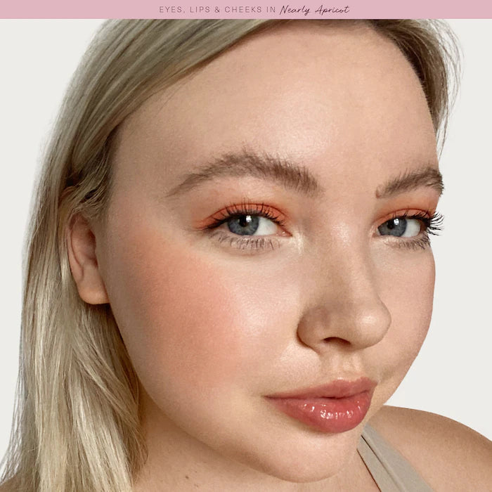 Rare Beauty by Selena Gomez 
Stay Vulnerable Melting Cream Blush Color: Nearly Apricot - muted coral
