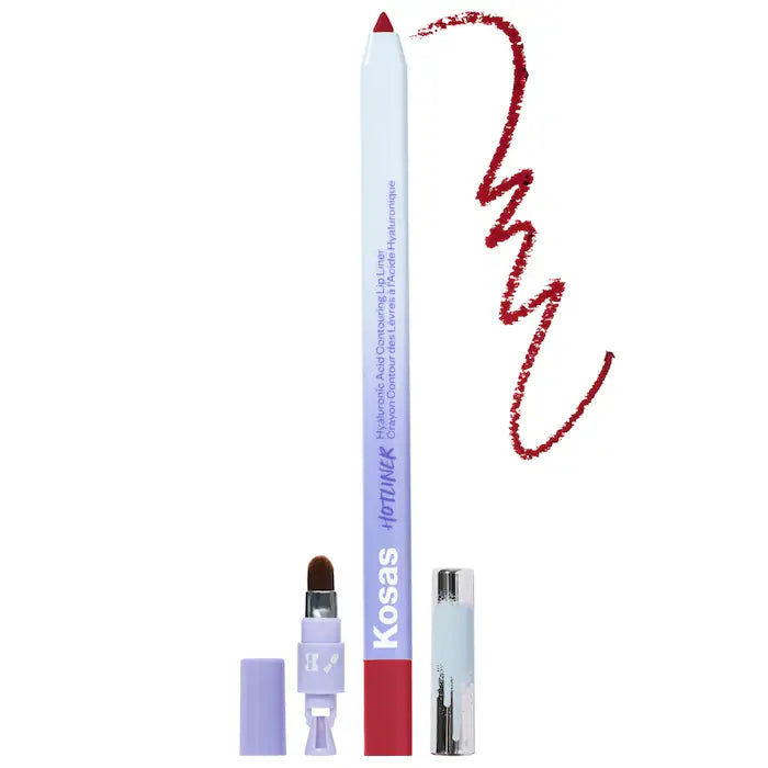 Kosas 
Hotliner Hyaluronic Acid Contouring Lip Liner Color: Extra - vibrant cherry red