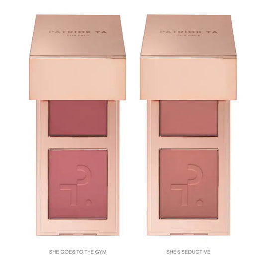 PATRICK TA 
Mini Must-Have Major Headlines Double-Take Crème & Powder Blush Duo Set