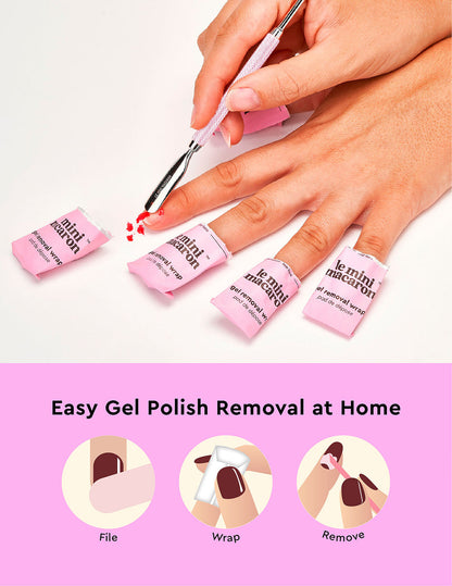 Le Mini Macaron 
Gel Polish Remover Wraps