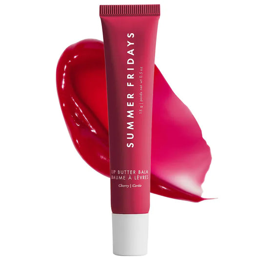 Summer Fridays 
Lip Butter Balm for Hydration & Shine Color: Cherry - sheer cherry red