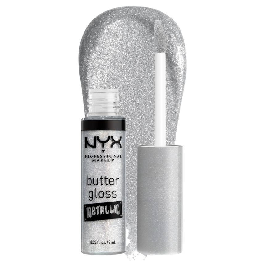 NYX Professional Makeup Butter Gloss Metallic metallic lip gloss shade 10 Ice