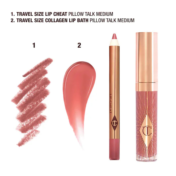 Charlotte Tilbury 
Mini Pillow Talk Glossy Lip Duos Color: Medium