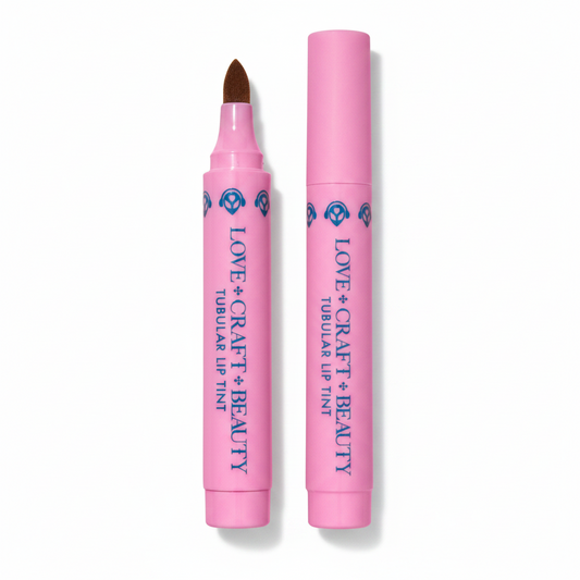 Love + Craft + Beauty
New Wave Nude Tubular Lip Tint Shade: Neutral Brown
