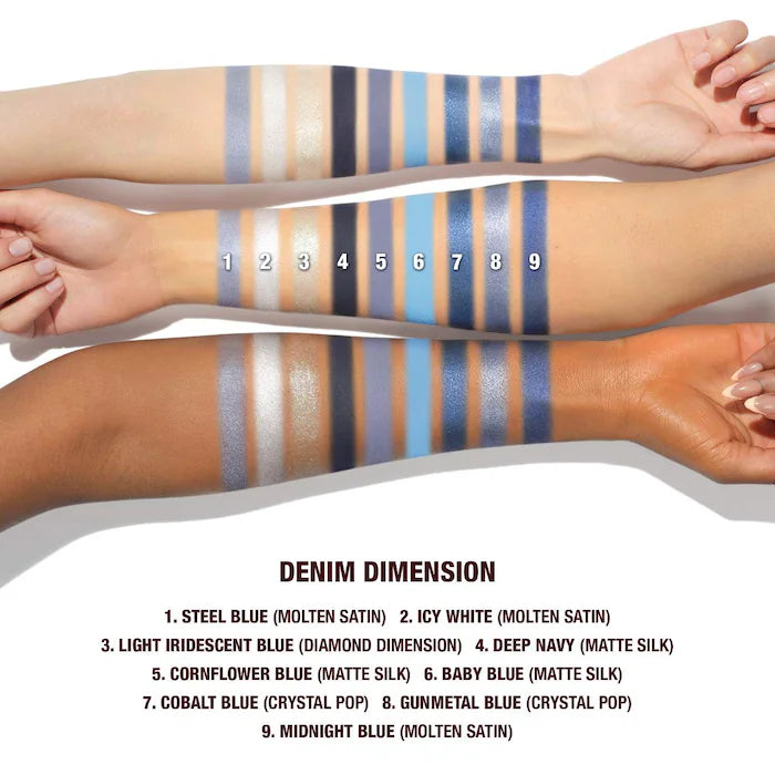 Charlotte Tilbury 
Charlotte’s Beautifying Eye Trends Eyeshadow Palette Color: Denim Dimension