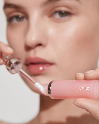 La Mer 
The Lip Volumizer Color: Sheer Shine - Ultra- sheer soft pink with delicate shimmer