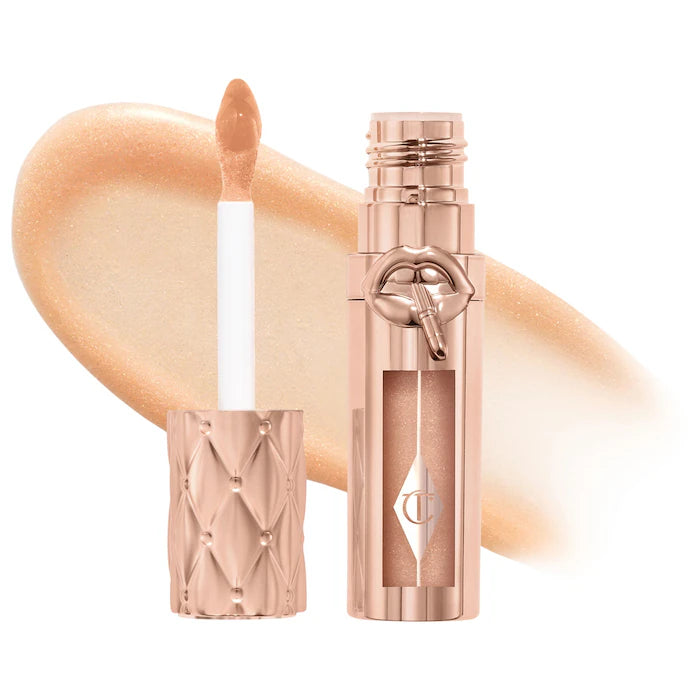 Charlotte Tilbury 
Big Lip Plumpgasm Plumping Lip Gloss Color: Nudegasm Diamonds - Sheer, champagne-nude