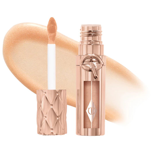 Charlotte Tilbury 
Big Lip Plumpgasm Plumping Lip Gloss Color: Nudegasm Diamonds - Sheer, champagne-nude
