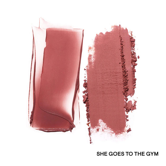 PATRICK TA 
Mini Major Headlines Double-Take Crème & Powder Blush Duo Color:She Goes To The Gym - cool mauve rose