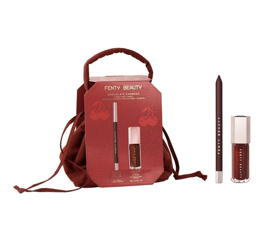 Fenty Beauty Chocolate Cherriez 2-Piece Lip Set + Pouch