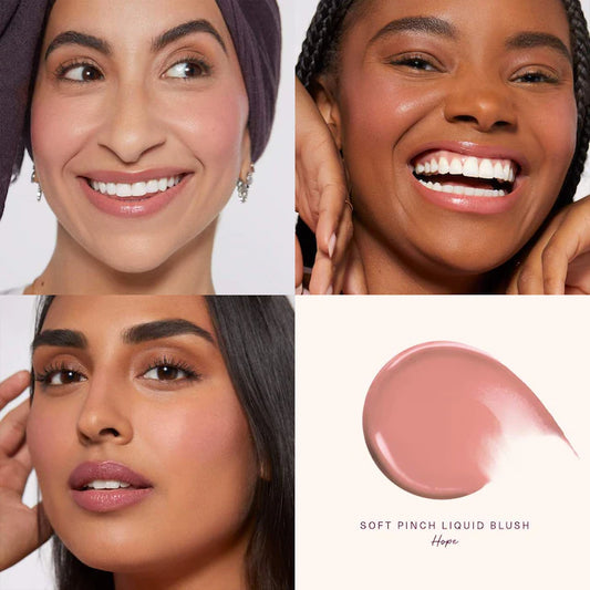Rare Beauty by Selena Gomez 
Mini Soft Pinch Liquid Blush Color: Hope - nude mauve