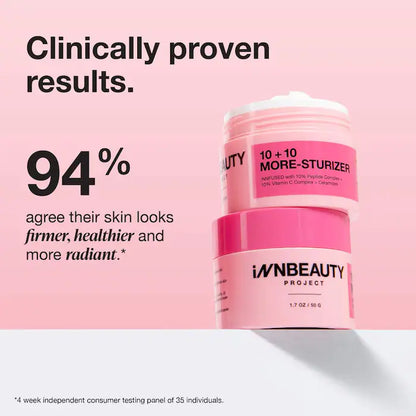 INNBEAUTY PROJECT 
10 + 10 Moisturizer with 10% Vitamin C + 10% Peptide Complex + Ceramides Size:50ml