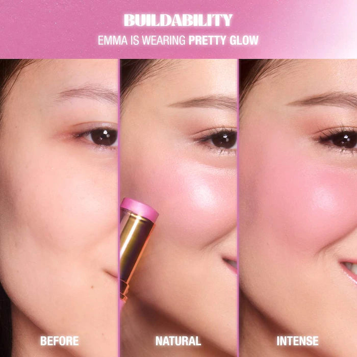 Charlotte Tilbury 
Unreal Lip + Cheek Glow Blush Stick with Hyaluronic Acid Color: Pinky Glow - vibrant cool pink