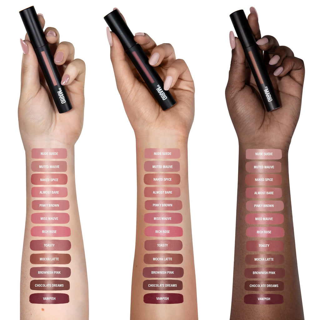 Makeup By Mario Ultra Suede® Cozy Lip Creme Shade:
Naked Spice (Burnt Nude)