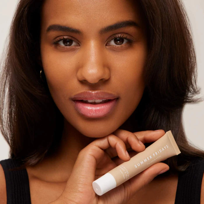Summer Fridays 
Lip Butter Balm Treatment for Hydration + Nourishing Shine Color: Vanilla - sheer clear