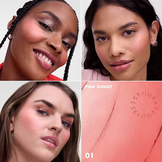 SEPHORA COLLECTION 
Colorful Blush and Highlighter Glaze Color: 01 Pink Sunset - peachy pink shimmerN