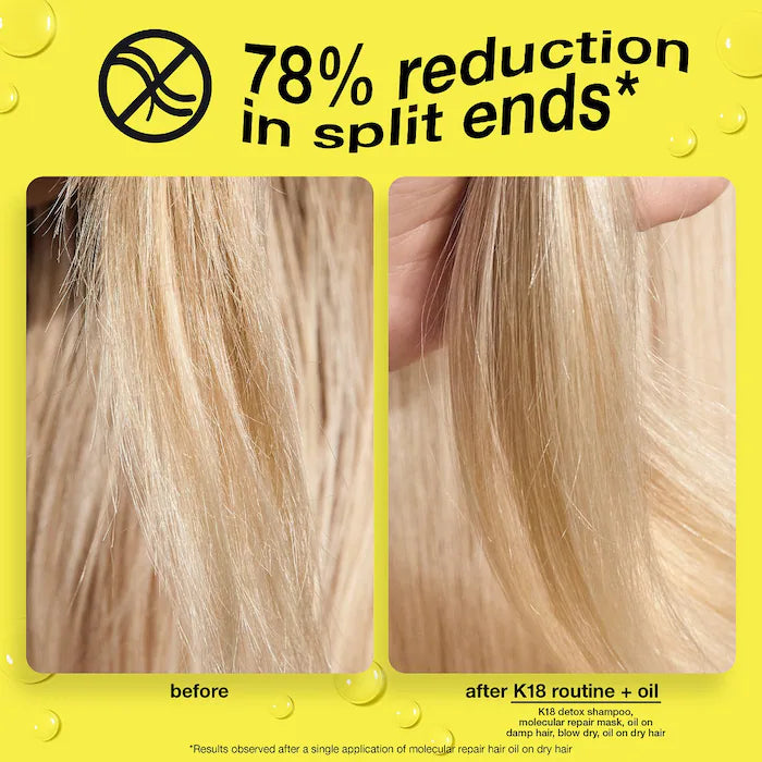 K18 Biomimetic Hairscience 
Molecular Repair Hair Oil Size:30 mL