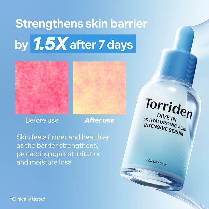 Torriden 
DIVE IN 5D Hyaluronic Acid Intensive Layering Serum with Panthenol 5% Size:50 ml