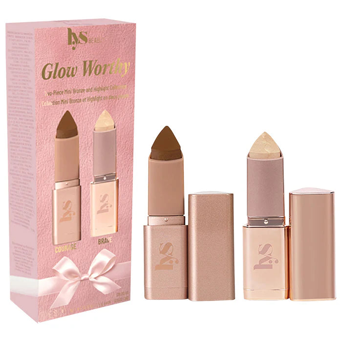 LYS Beauty 
Mini Glow Worthy Light Bronzer and Highlighter 2-Piece Set Color: Harmony/Brave