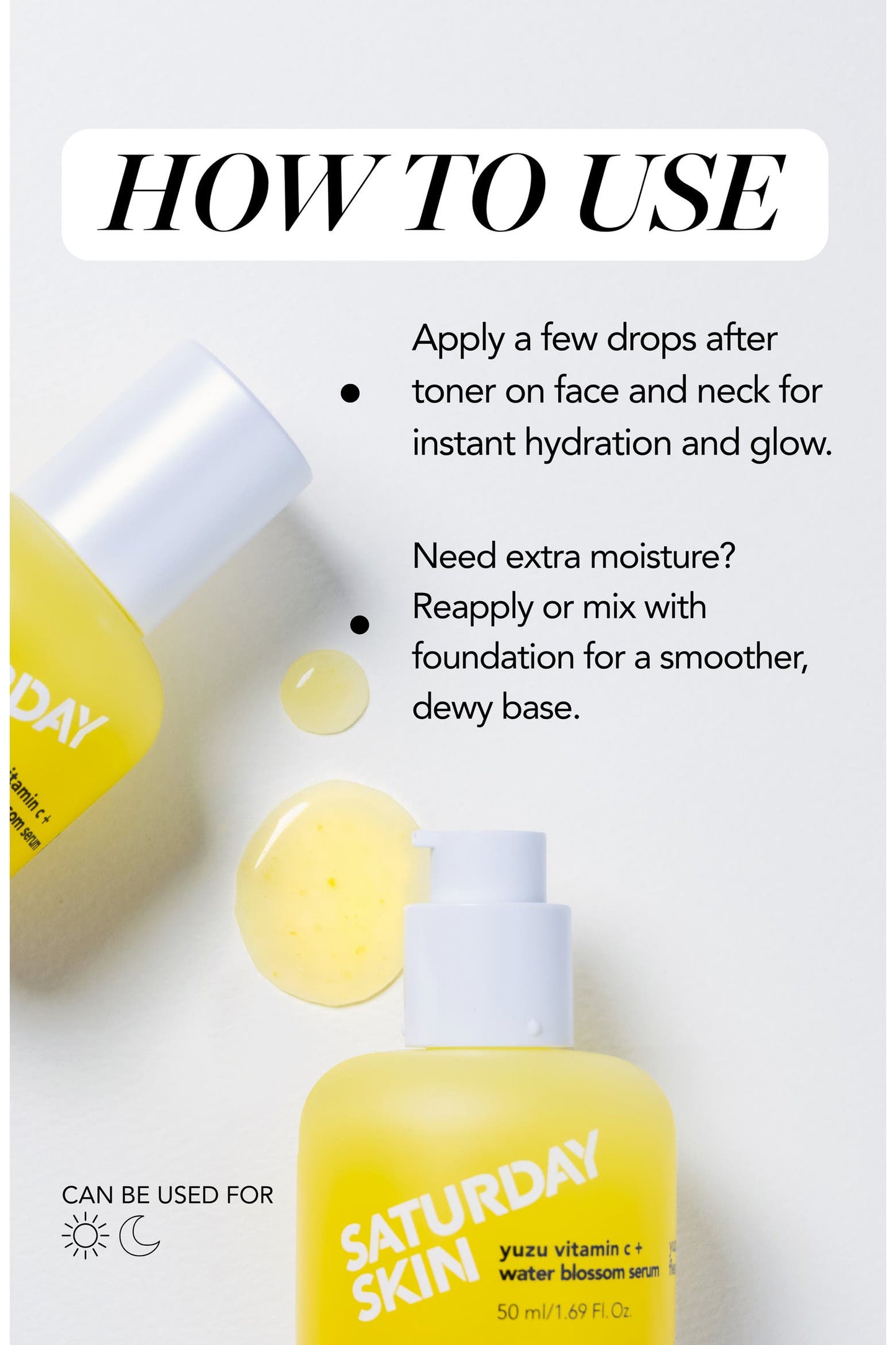 Saturday Skin Yuzu Vitamin C+ Water Blossom Serum Size 50ml