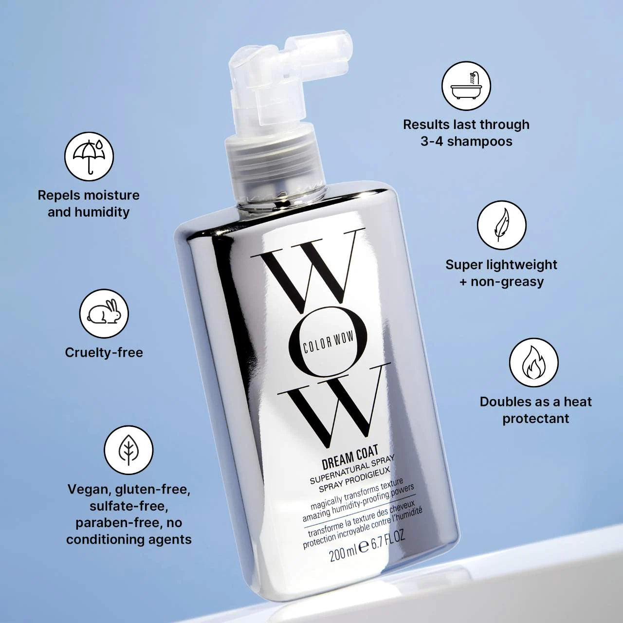 COLOR WOW 
Dream Coat Supernatural Treatment Spray for Frizzy Hair Size: 6.7 fl oz/200 mL