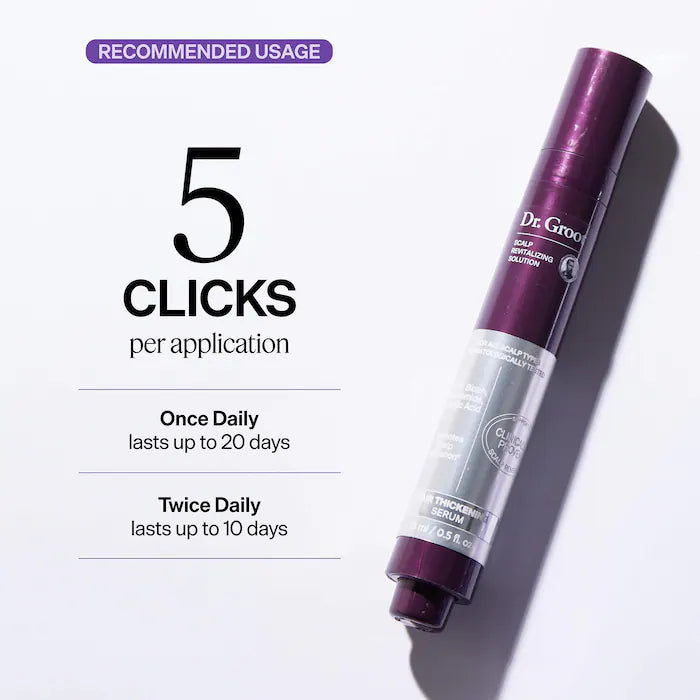 Dr. Groot 
Roll-On Hair Thickening Scalp Serum for Thinning Hair Size:15 ml