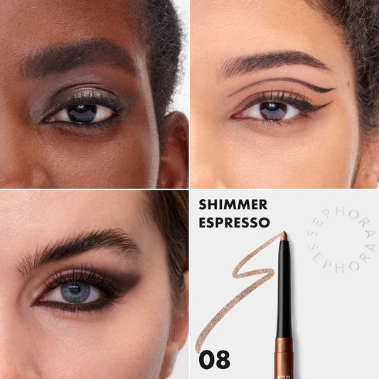 SEPHORA COLLECTION 
12HR Colorful Waterproof Retractable Eyeliner Color: 08 Shimmer Espresso - brown shimmer