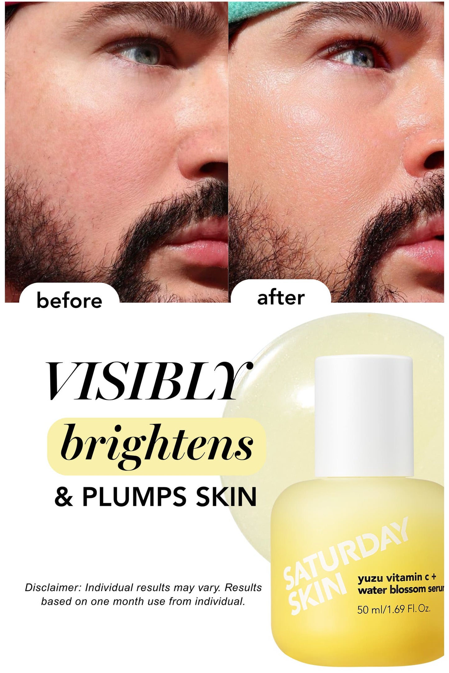 Saturday Skin Yuzu Vitamin C+ Water Blossom Serum Size 50ml