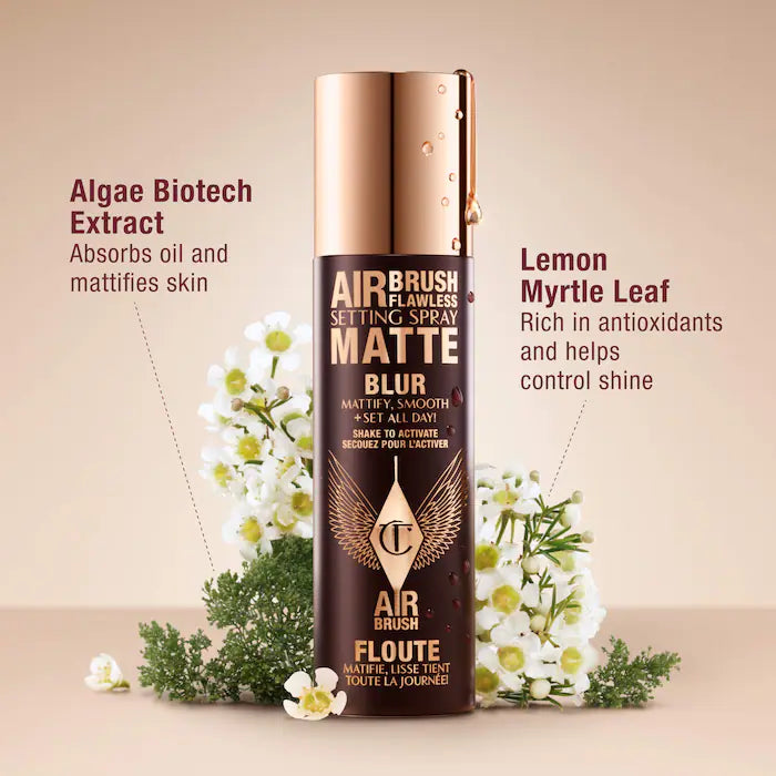 Charlotte Tilbury 
Mini Airbrush Flawless Matte Blurring & Waterproof Setting Spray Size 34ml