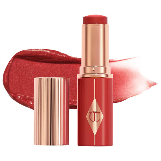 Charlotte Tilbury 
Unreal Lip + Cheek Glow Blush Stick with Hyaluronic Acid Color: Cherry Glow - deep cherry red