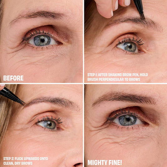 Benefit Cosmetics 
Mighty Fine Waterproof Brow Pen Color: 5 - warm black-brown