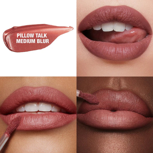 Charlotte Tilbury 
Airbrush Flawless Matte Lip Blur Liquid Lipstick Color: Pillow Talk Medium Blur - berry pink