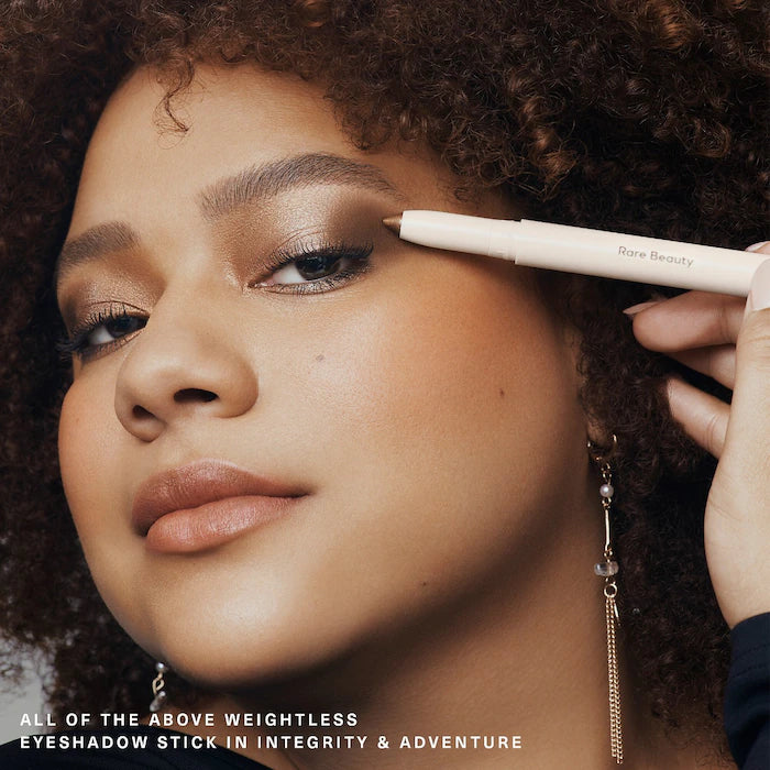 Rare Beauty by Selena Gomez 
All of the Above Weightless Eyeshadow Stick Color: Integrity - champagne