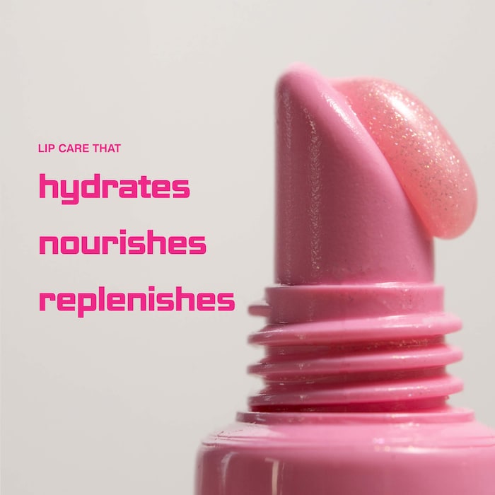 rhode 
Peptide Lip Tint Nourishing Glaze Color: Jelly Bean - shimmery sheer baby pink