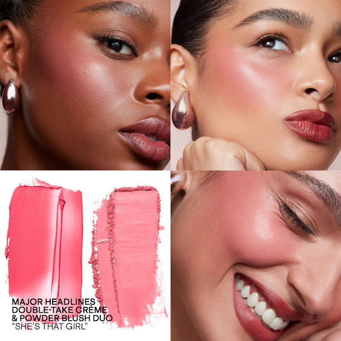 PATRICK TA 
Major Headlines Double-Take Crème & Powder Blush Duo Color: She's That Girl - soft pink